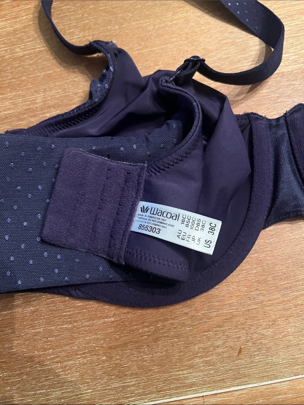 Wacoal Velvet Underwire Bra - Navy - Picture 4 of 4